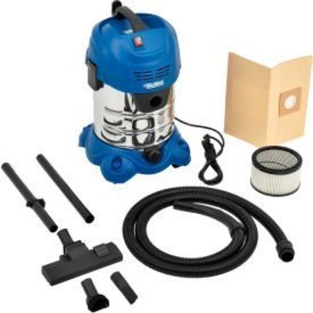 GLOBAL EQUIPMENT Stainless Steel Wet/Dry Vacuum, 6.6 Gallon Cap. BJ134-25L